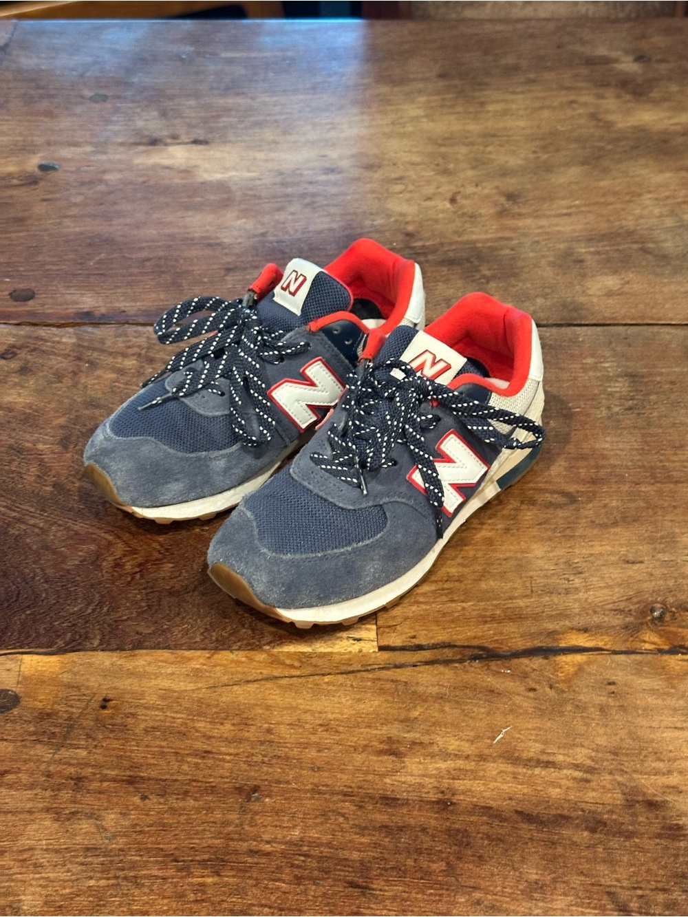 New Balance Kids Navy and Red Athletic Sneakers